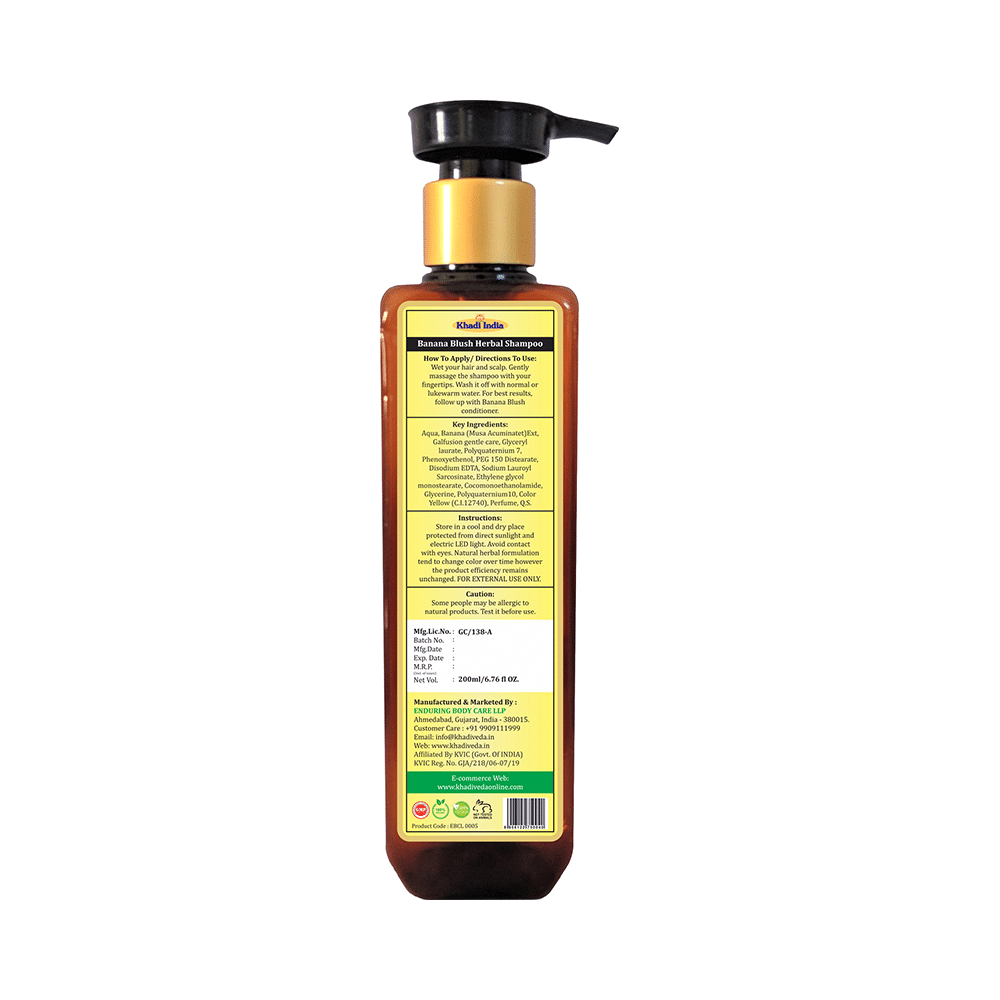 Khadi Veda Banana Blush Hair Shampoo - Image 2