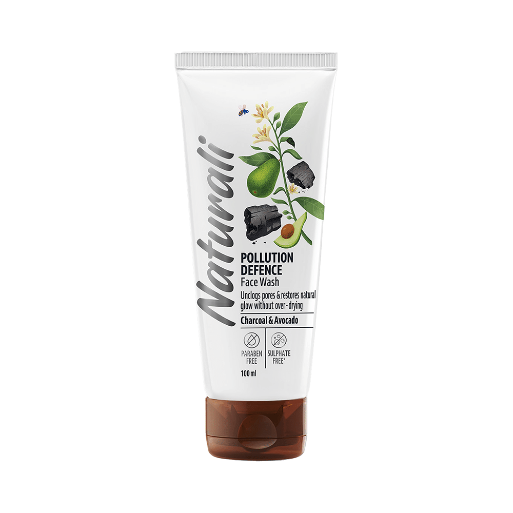 Naturali Pollution Defence Charcoal & Avocado Face Wash - Image 1