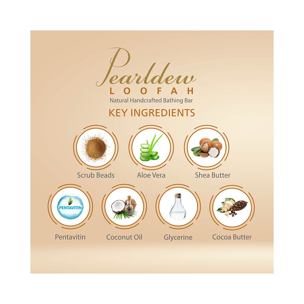 Pearldew Loofah Exfoliating Natural Handcrafted Bathing Bar (75gm Each) - Image 5