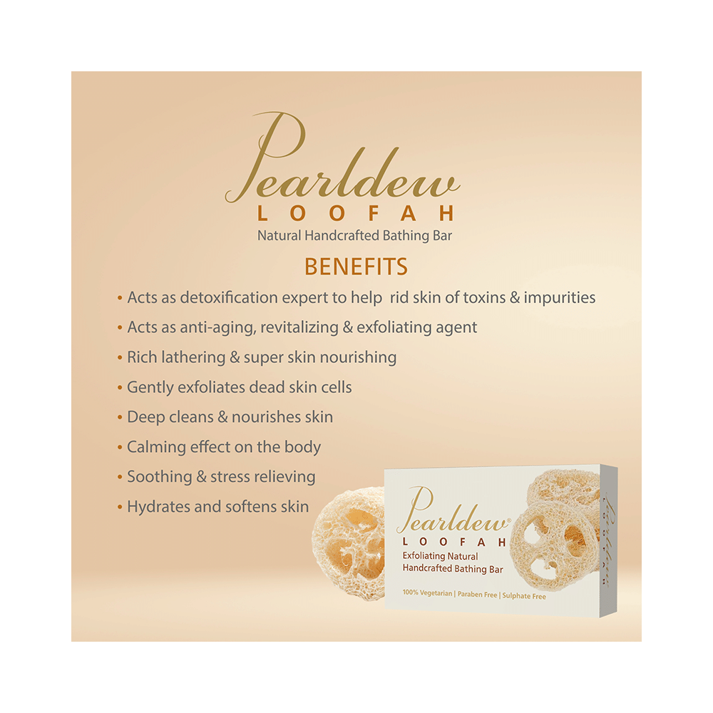 Pearldew Loofah Exfoliating Natural Handcrafted Bathing Bar (75gm Each) - Image 7