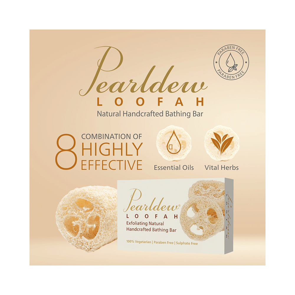 Pearldew Loofah Exfoliating Natural Handcrafted Bathing Bar (75gm Each) - Image 4
