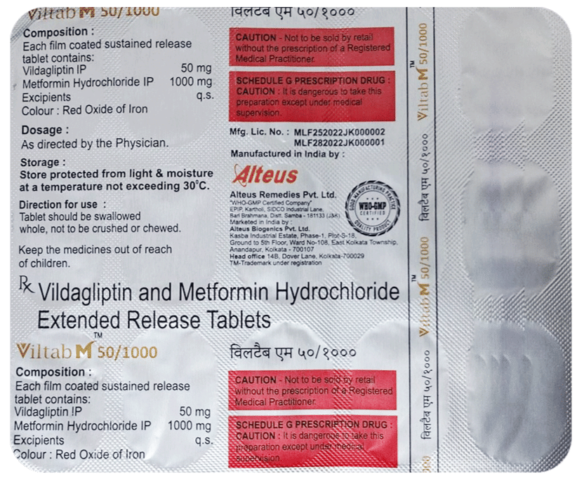 Viltab M 50/1000 Tablet ER