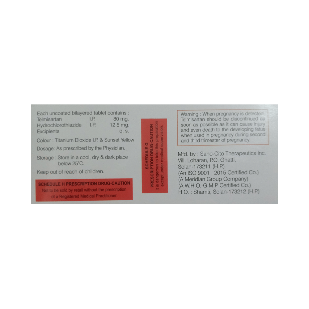 Telcianil-H 80 Tablet - Image 2