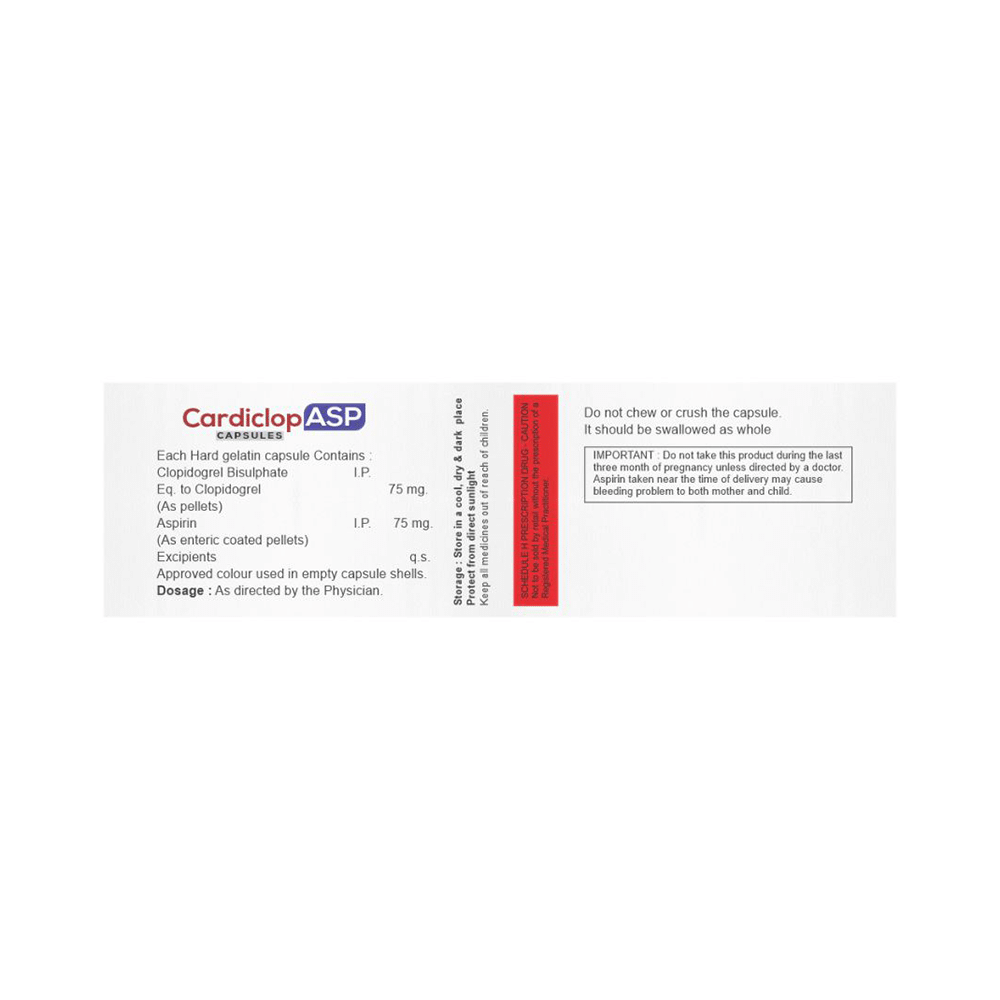 Cardiclop ASP 75mg/75mg Capsule - Image 2