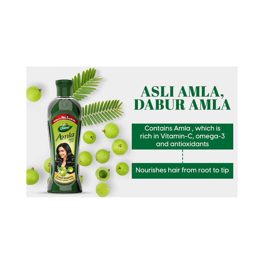 Dabur Amla Hair Oil | For Stronger, Longer & Thicker Hair - Image 7