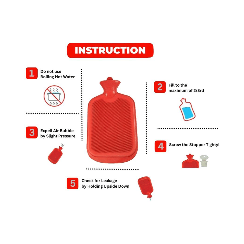 C Cure Rubber Hot Water Bag Random Colour - Image 3