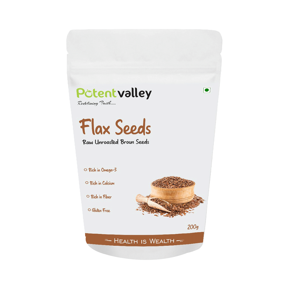 Potentvalley Raw Unroasted Broun Flax Seeds - Image 1