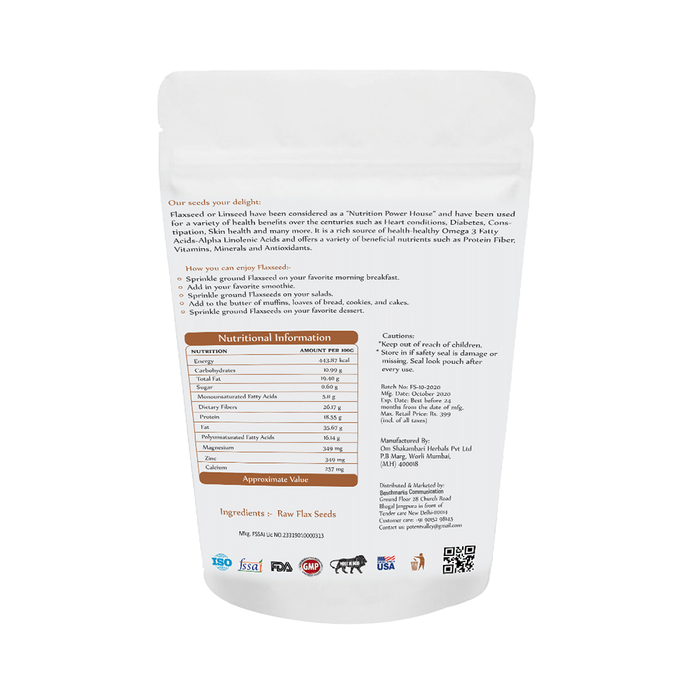 Potentvalley Raw Unroasted Broun Flax Seeds - Image 2