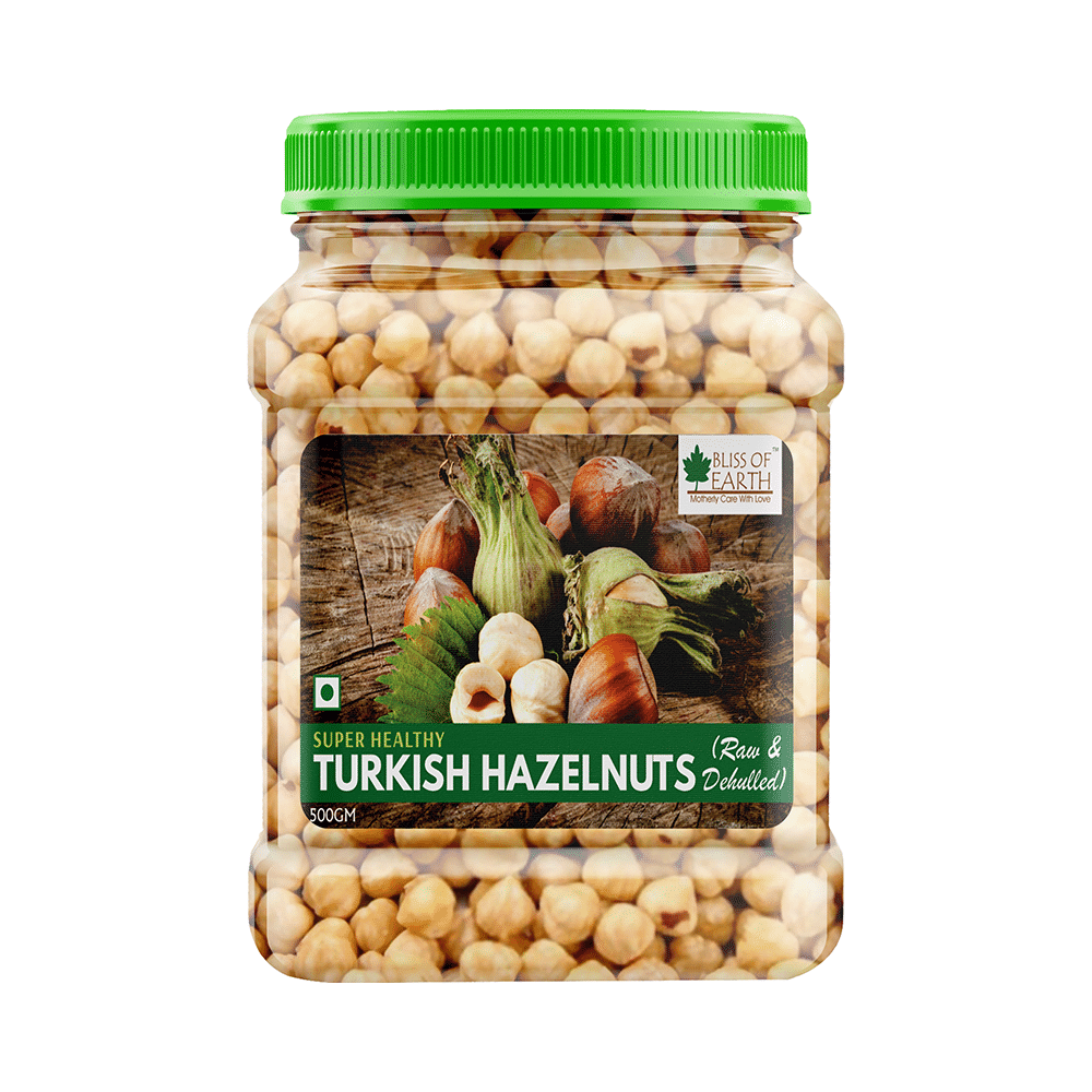 Bliss of Earth Super Healthy Turkish Hazelnuts (Raw & Dehulled) - Image 1