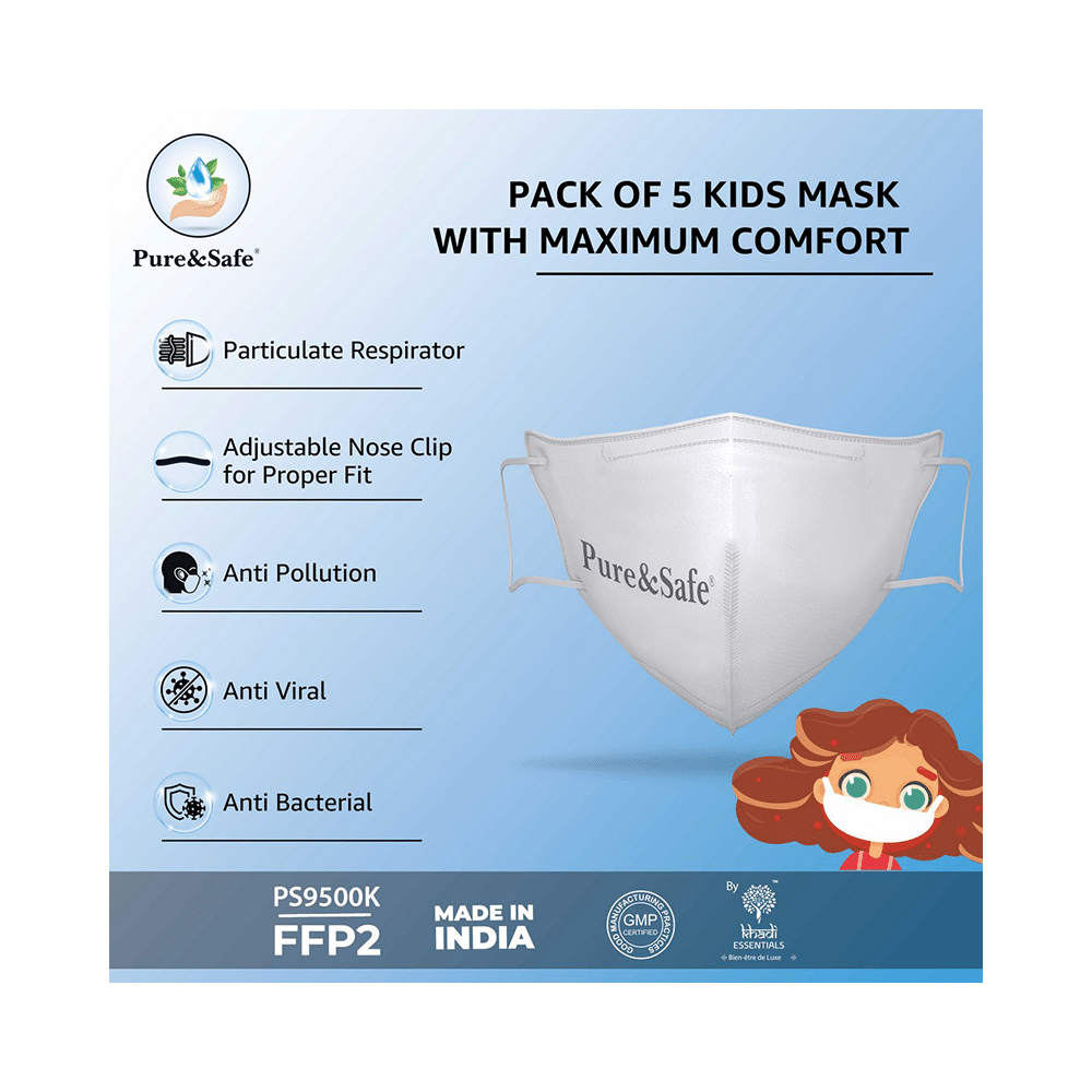 Pure & Safe Kids N95 Mask White - Image 3