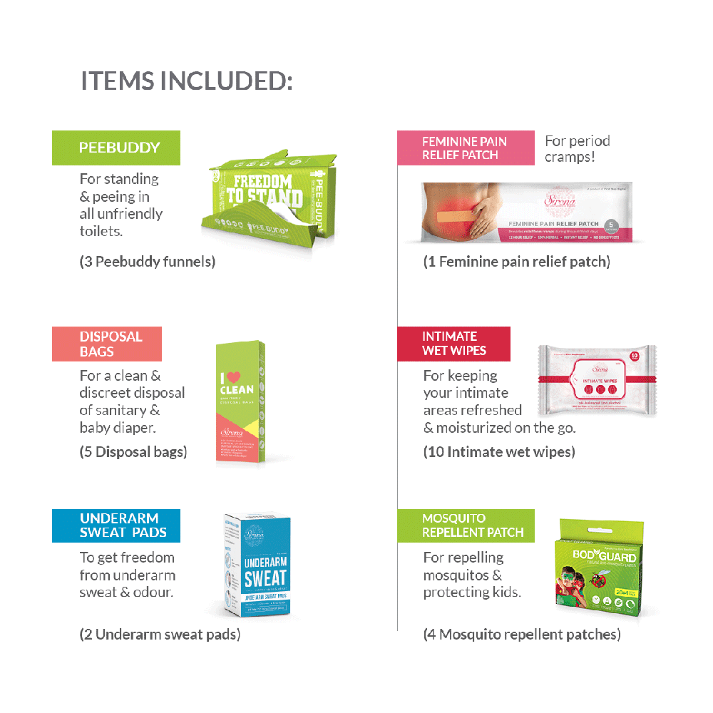 PeeBuddy Standard Travel Hygiene Kit for Her - Image 5