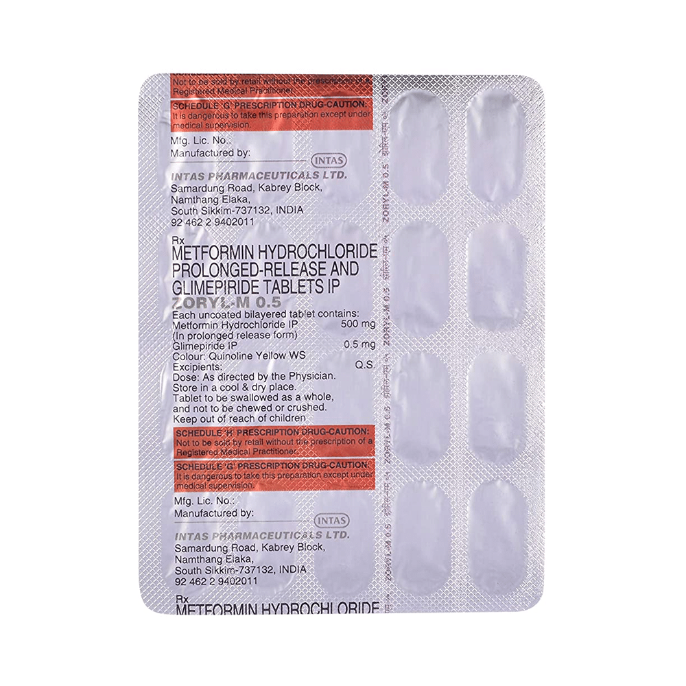 Zoryl M 0.5 Tablet PR - Image 4