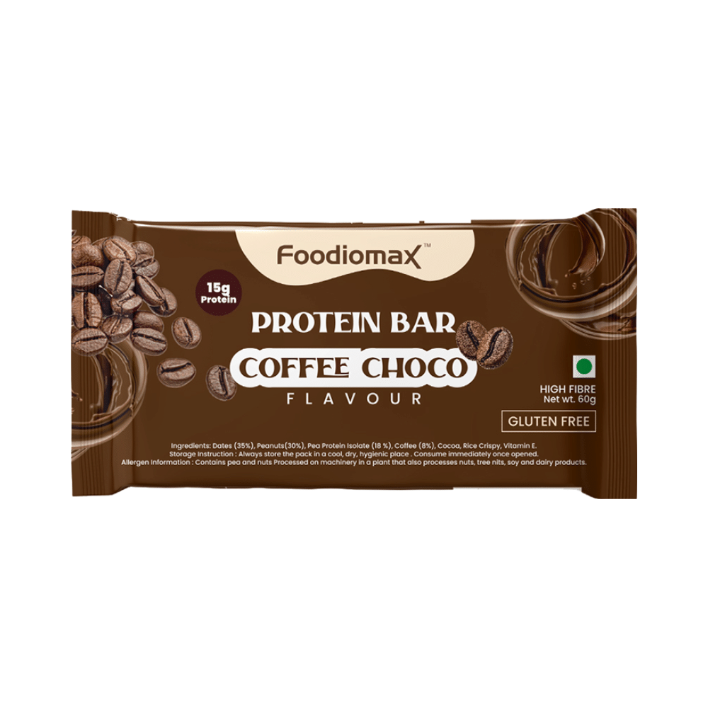 Foodiomax Protien Bar (60gm Each) 2 Coffee Choco & 2 Double Choco - Image 2