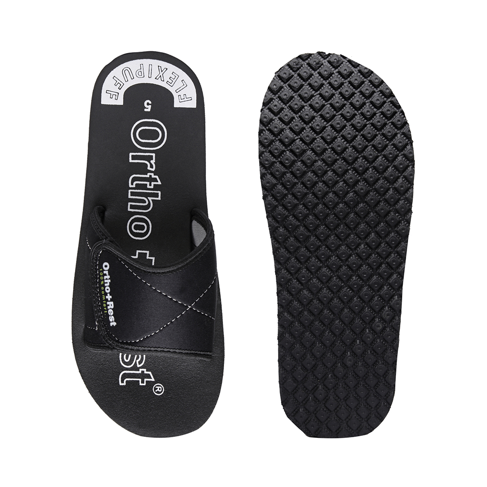 Ortho + Rest Extra Soft Sliders Flip Flop Orthopedic Slippers for Women Black 4 - Image 6