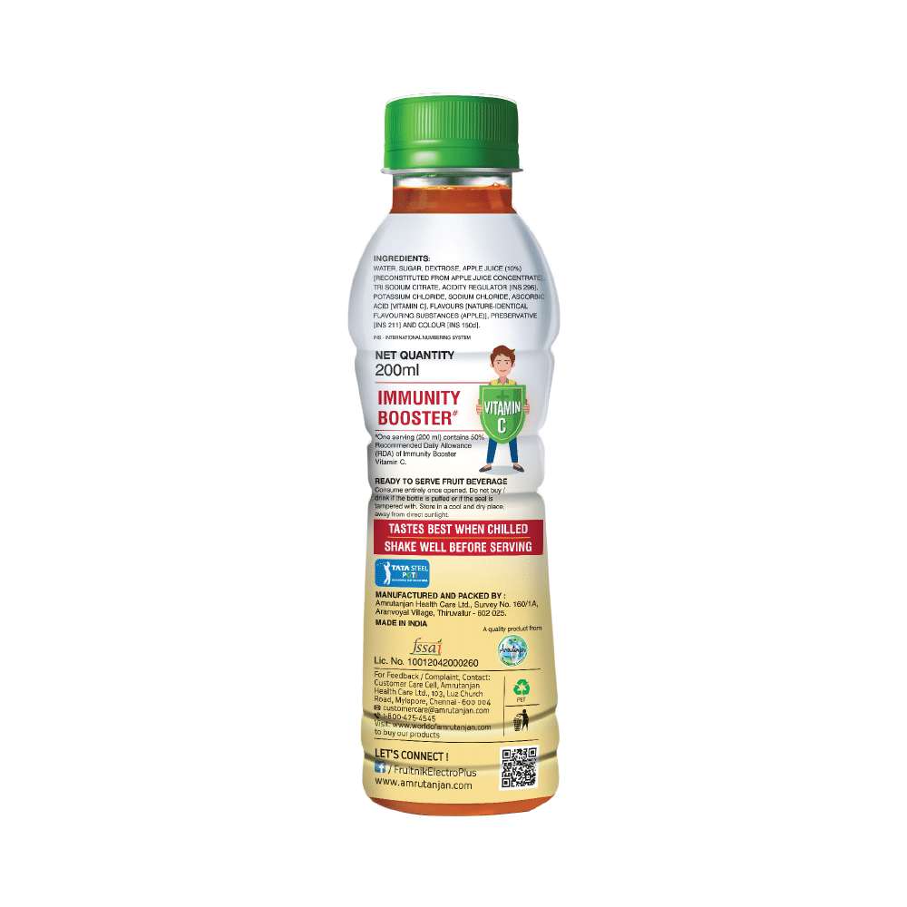 Amrutanjan Fruit Nik Electro+ Rehydrate Apple Drink - Image 3