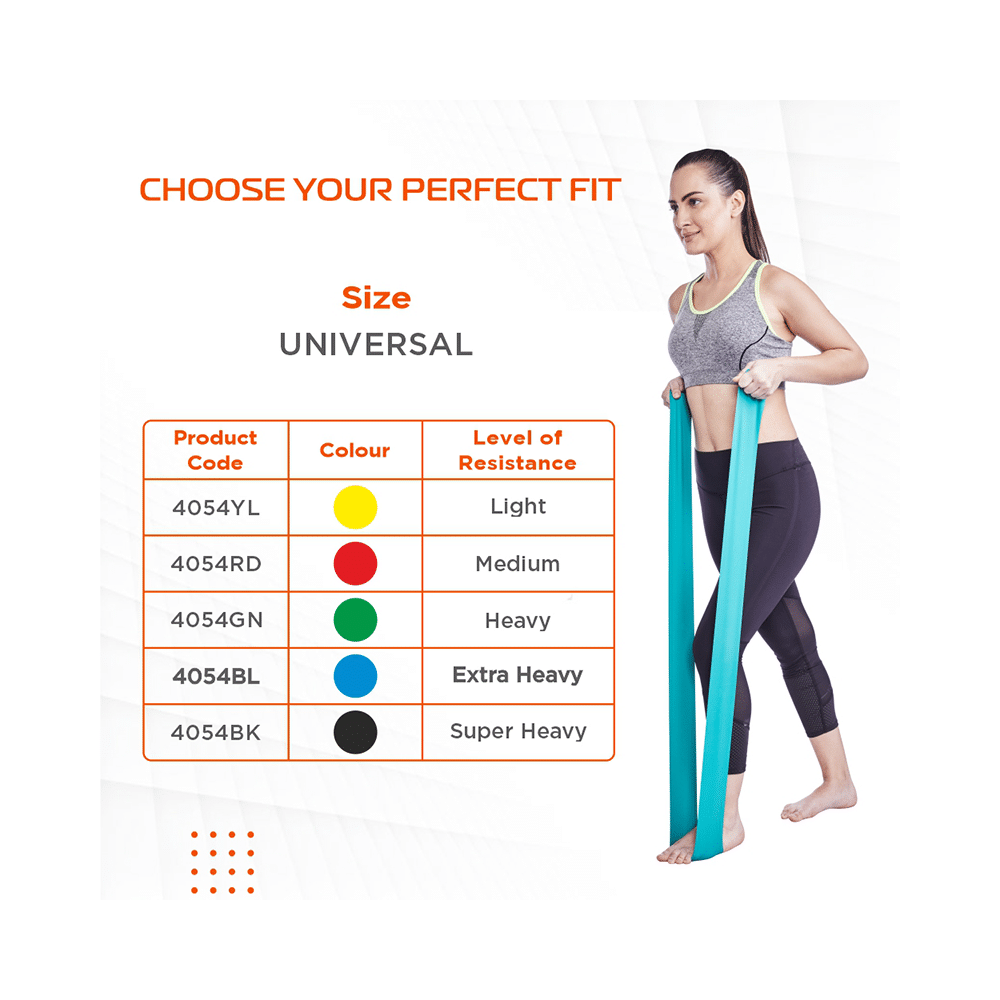 Vissco Extra Heavy Active Resistance Band for Exercise, Workouts, Gym, Stretching Blue - Image 2