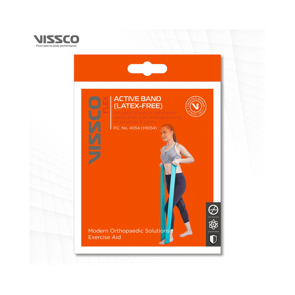 Vissco Extra Heavy Active Resistance Band for Exercise, Workouts, Gym, Stretching Blue - Image 5