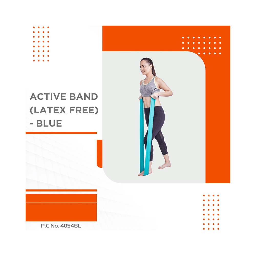 Vissco Extra Heavy Active Resistance Band for Exercise, Workouts, Gym, Stretching Blue - Image 6