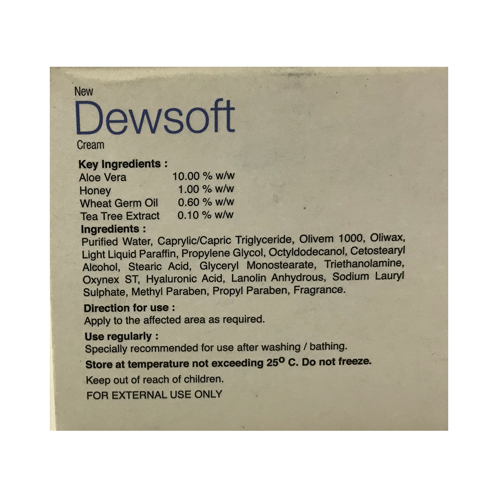 New Dewsoft Nutrient Rich Moisturiser Cream | With Aloe Vera, Honey & Tea Tree Extract - Image 2