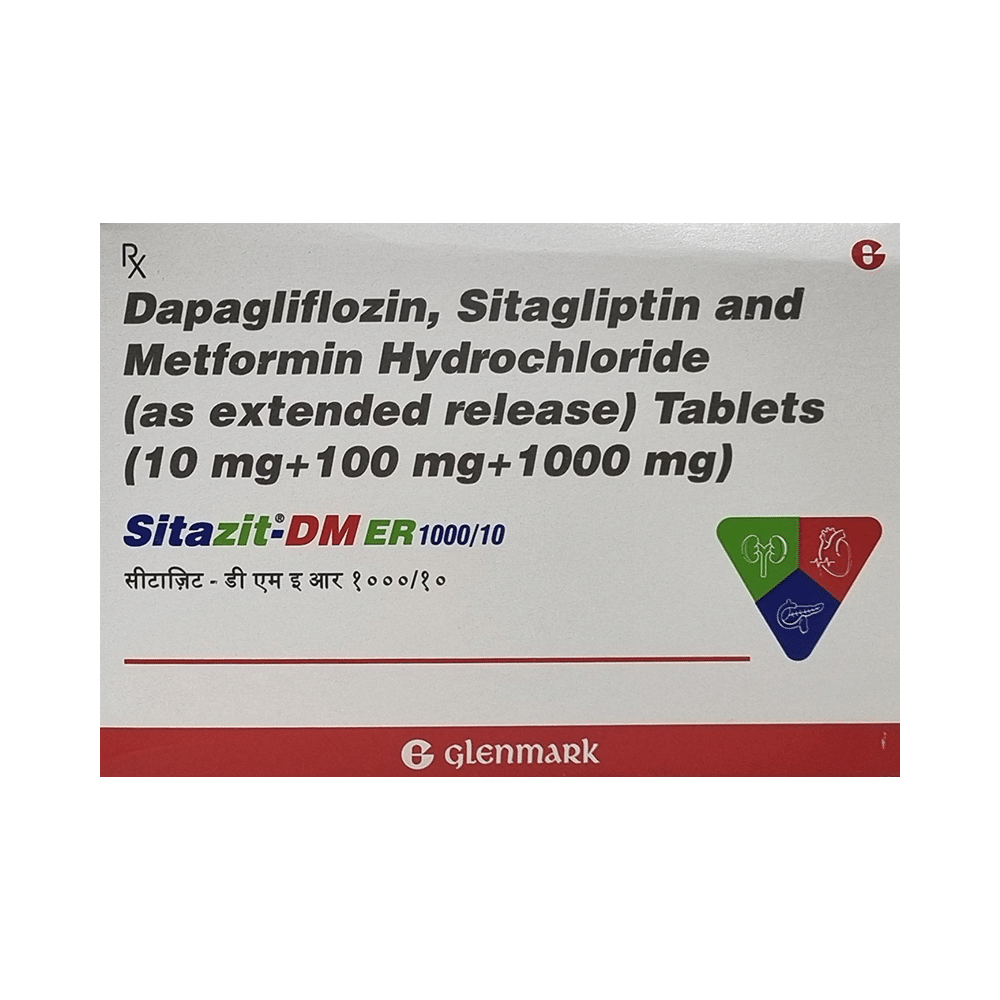 Sitazit DM 10mg/1000mg/100mg Tablet ER - Image 1