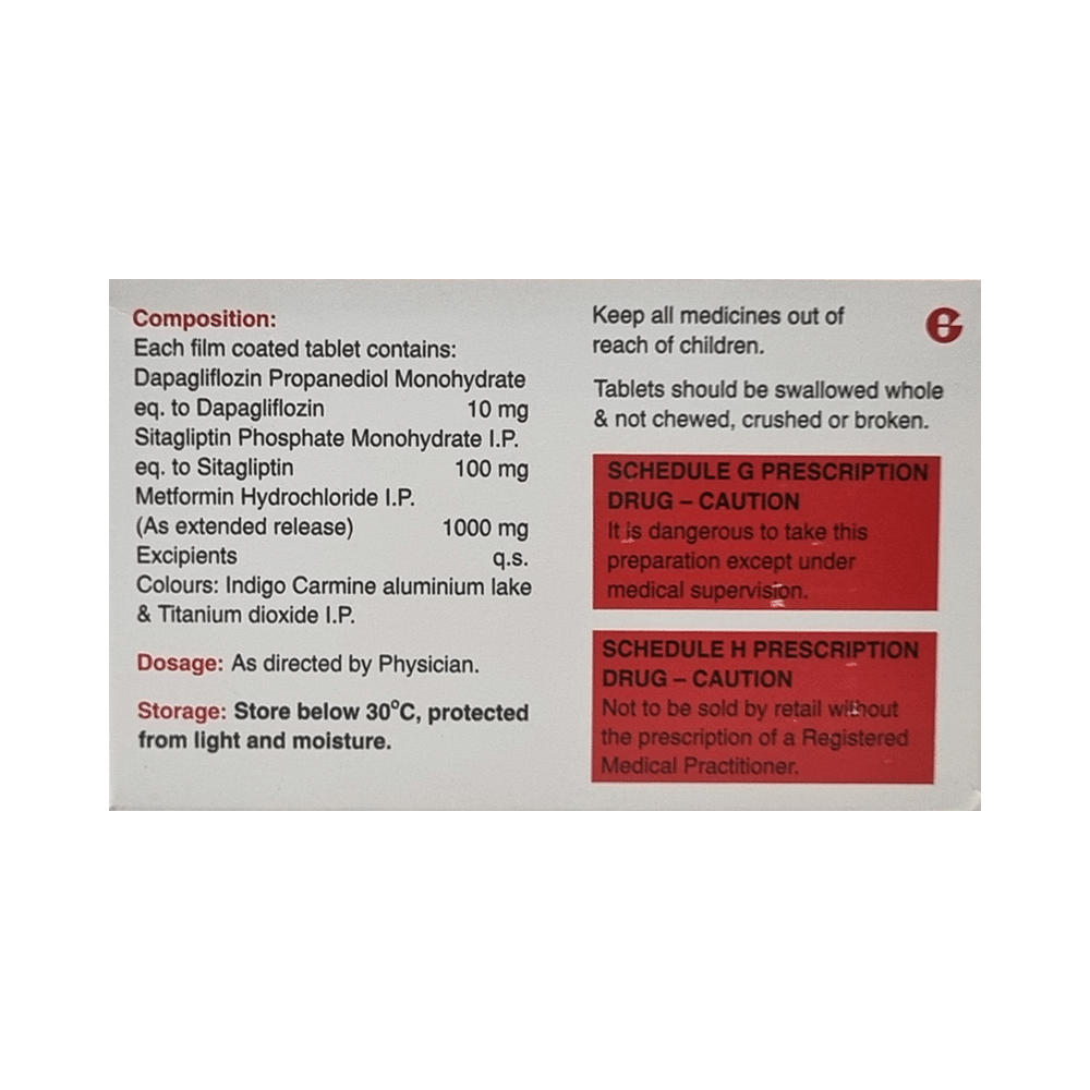Sitazit DM 10mg/1000mg/100mg Tablet ER - Image 3
