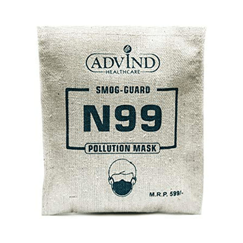 Advind Healthcare Smog Guard N99 Mask with 2 Valve Medium Blue - Image 2
