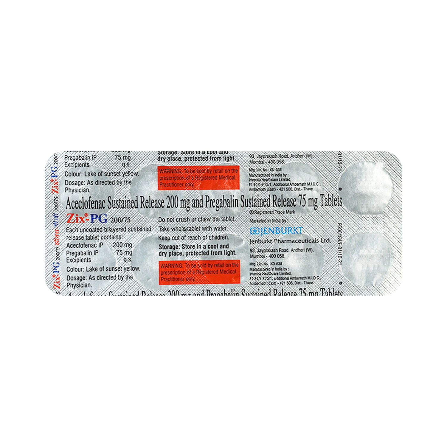 Zix-PG 200/75 Tablet SR - Image 2