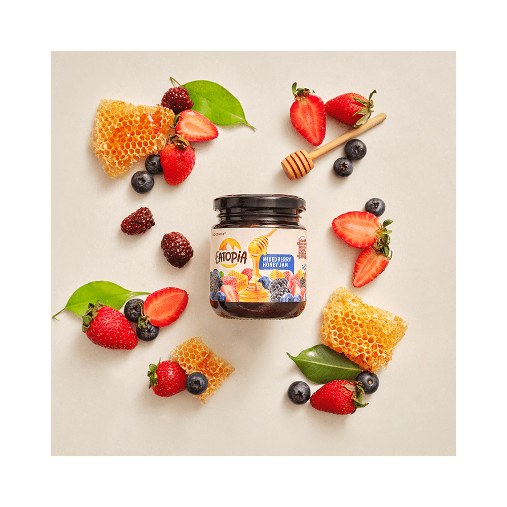 Eatopia Mixed Berry Honey Jam - Image 7