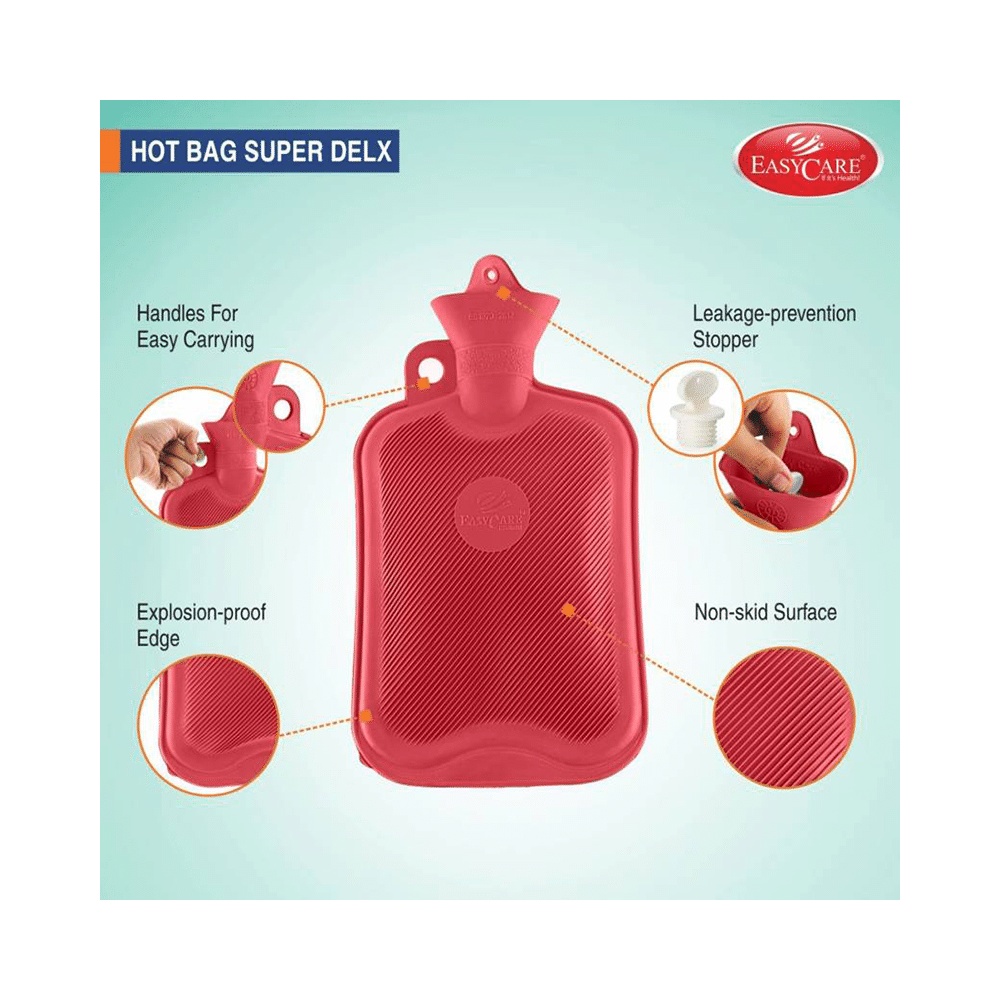 EASYCARE EC1881 Super Deluxe Hot Water Bag Red with cover - Image 2