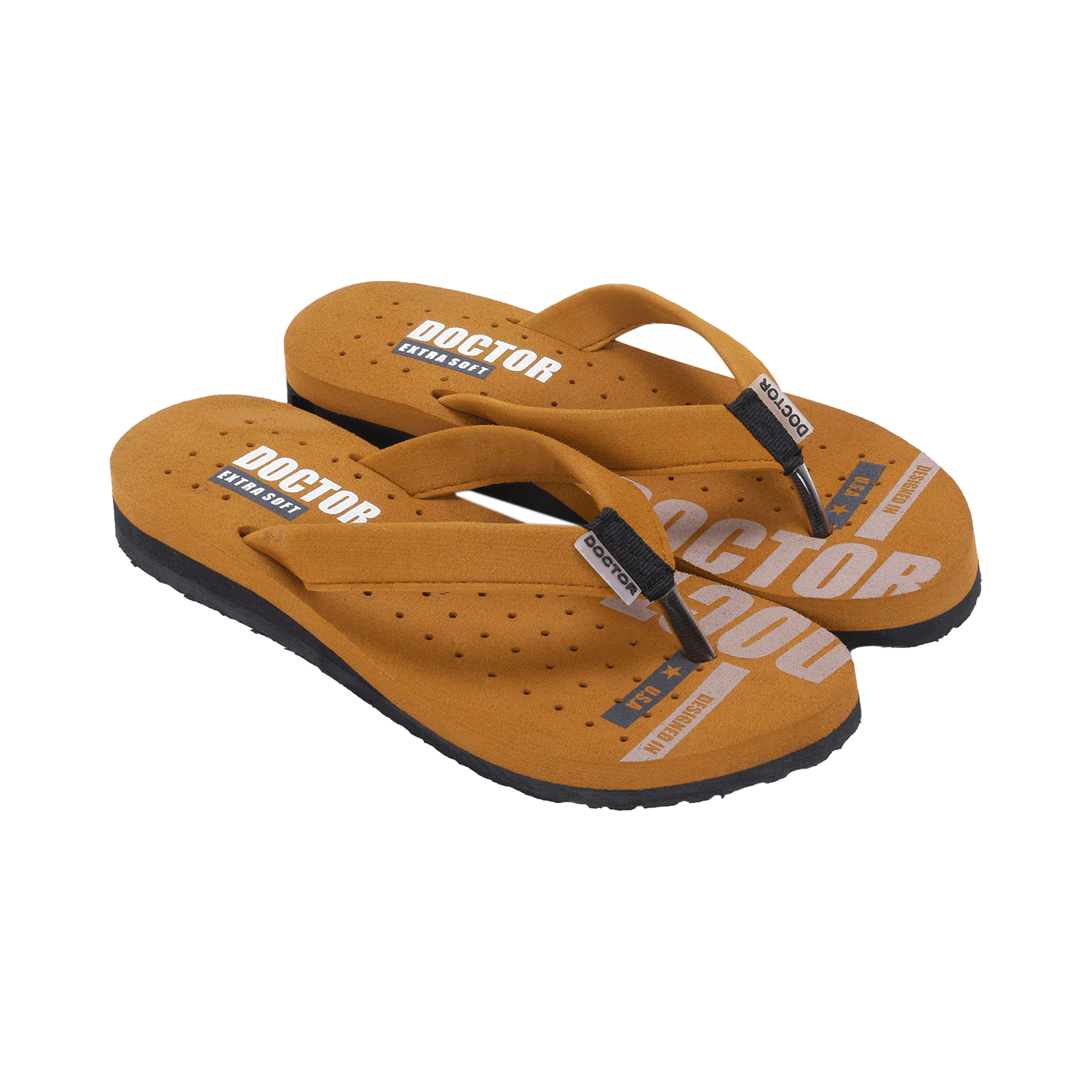 Doctor Extra Soft D 21 Orthopaedic and Diabetic Super Comfort Slippers for Women Tan 5 - Image 3