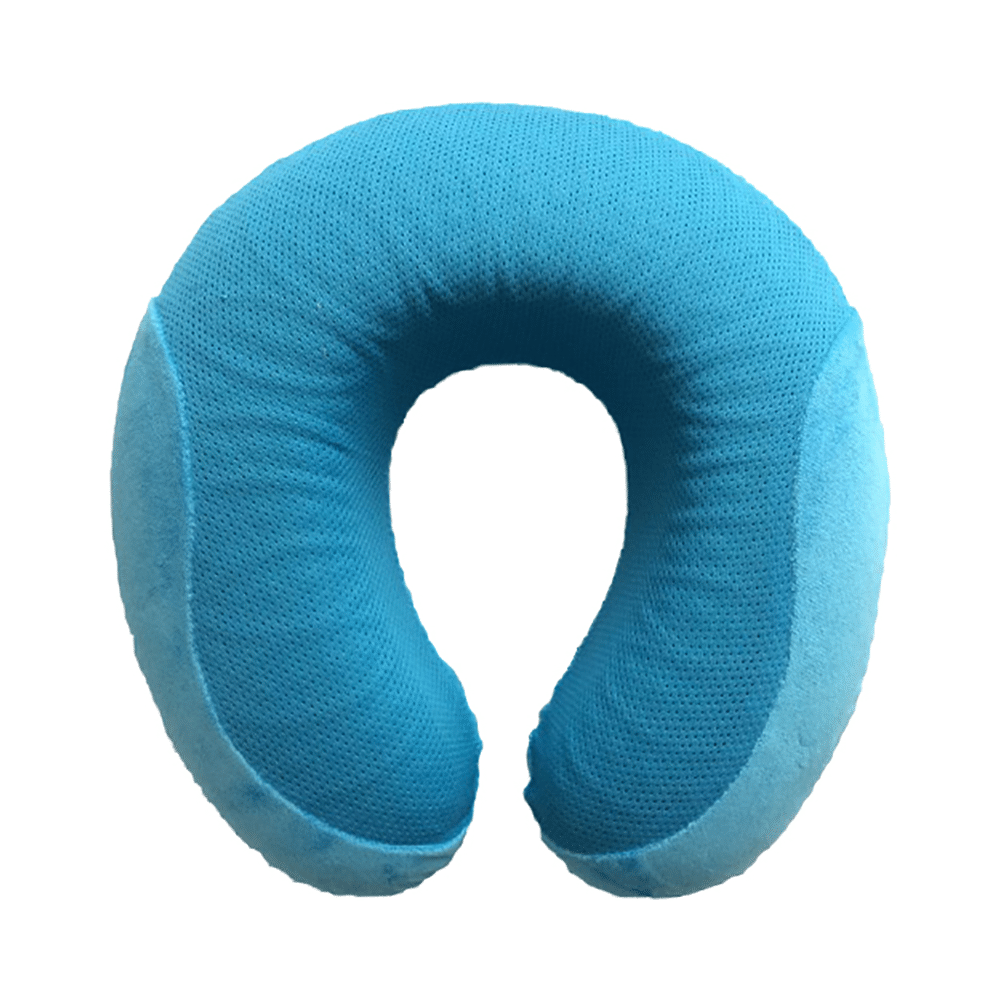 Viaggi Cooling Gel Memory Foam Neck Pillow Turquoise Blue