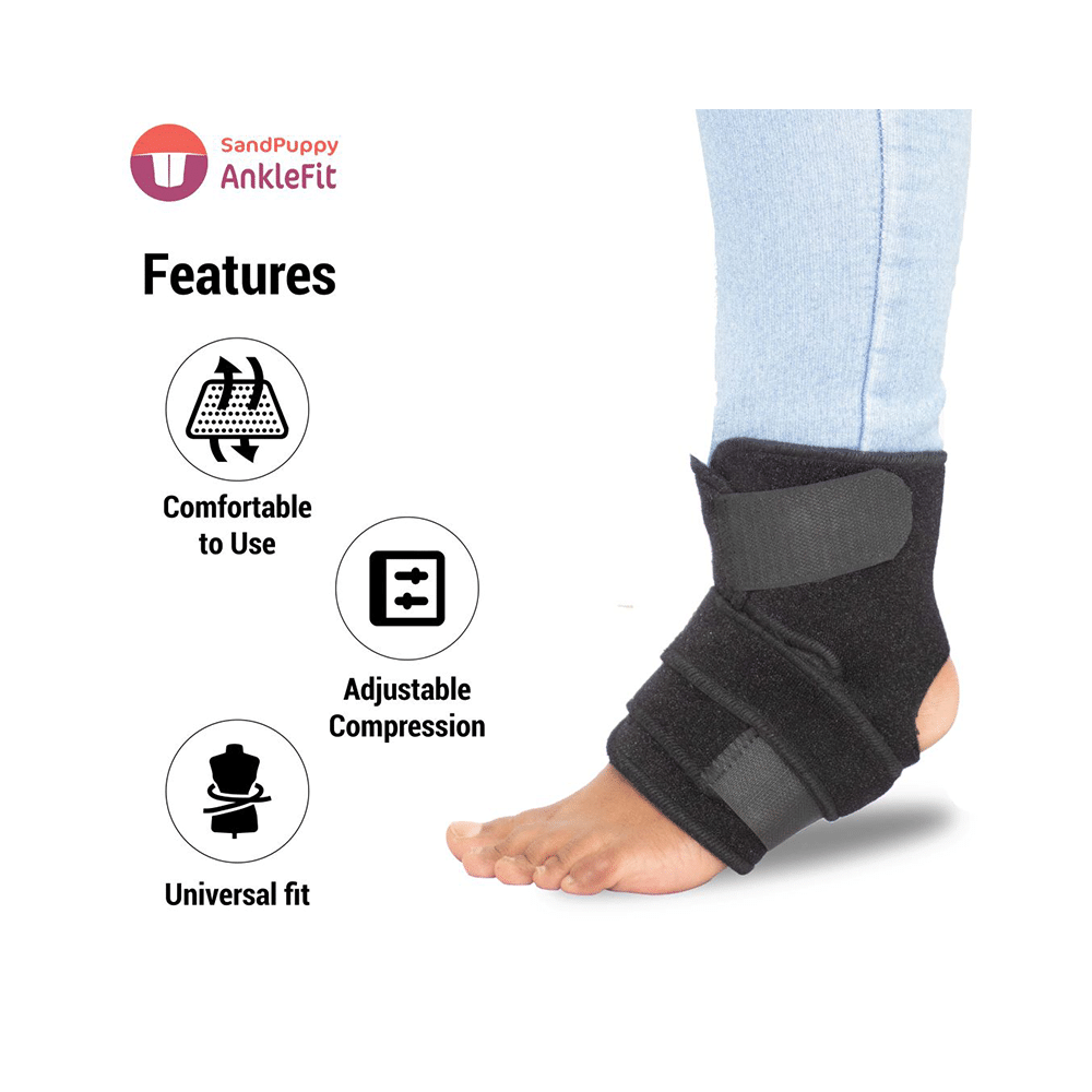 SandPuppy AnkleFit Ankle Support Compression Brace for Ankle Pain Relief, Recovery & Support - Image 5