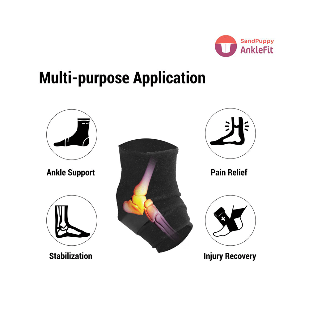 SandPuppy AnkleFit Ankle Support Compression Brace for Ankle Pain Relief, Recovery & Support - Image 3