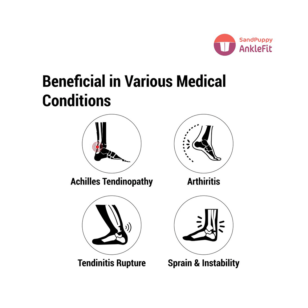 SandPuppy AnkleFit Ankle Support Compression Brace for Ankle Pain Relief, Recovery & Support - Image 2