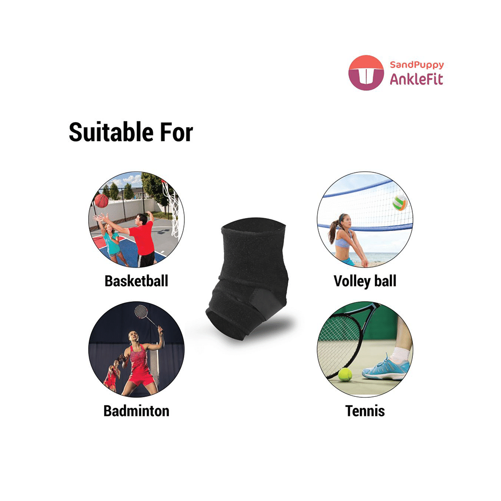 SandPuppy AnkleFit Ankle Support Compression Brace for Ankle Pain Relief, Recovery & Support - Image 4