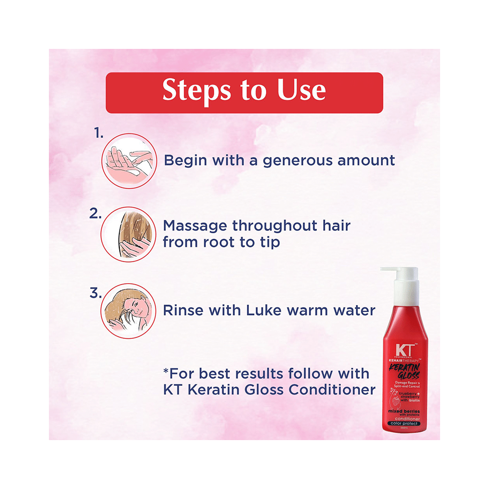 KT Professional Kehair Therapy Keratin Gloss Conditioner - Image 5
