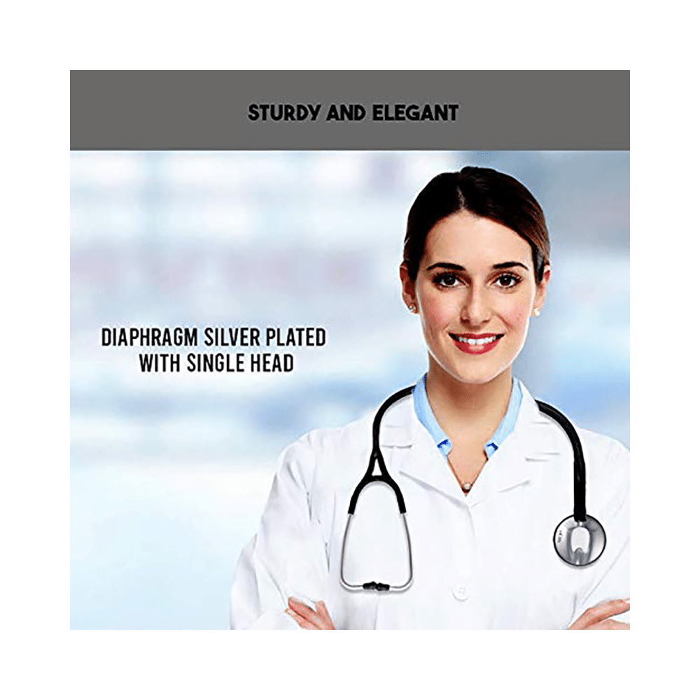 MCP Premium Silver Matt Finish with Brass Frame, Brass Chest Piece & High Acoustic Sensitivity Stethoscope - Image 3