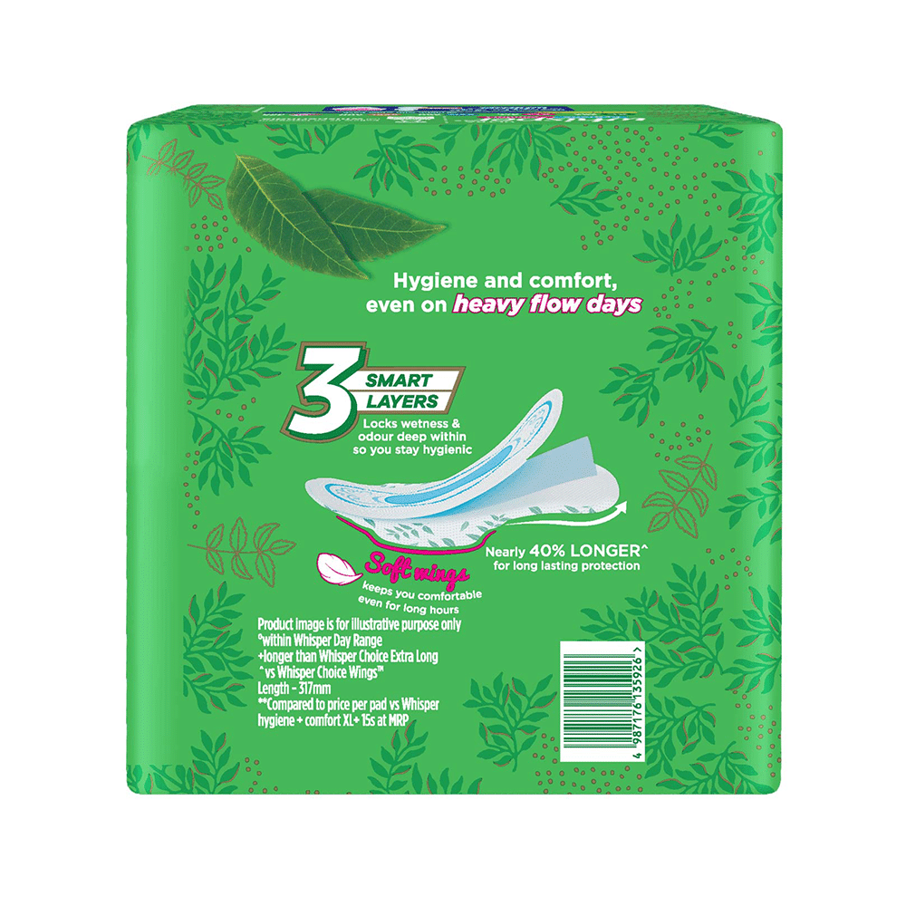 Combo Pack of Whisper Ultra Clean with Herbal Oil Sanitary Pads XL+ (50 Each) & Whisper Bindazzz Nights Koala Soft Pads XXXL+ (8 Each) - Image 6