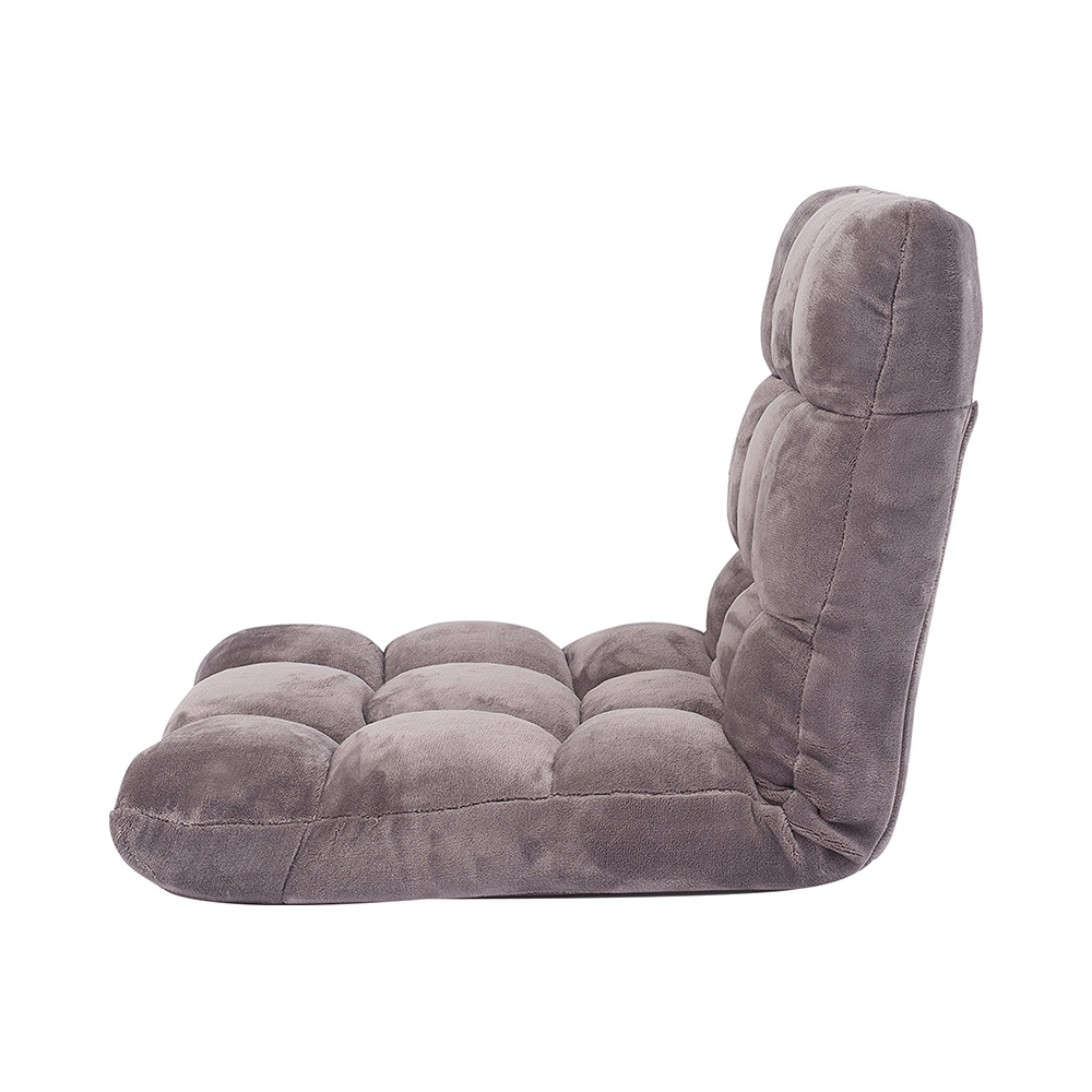 Lief Orthopedic Memory Foam Floor Back Support with Adjustable Padded Backrest Grey - Image 1