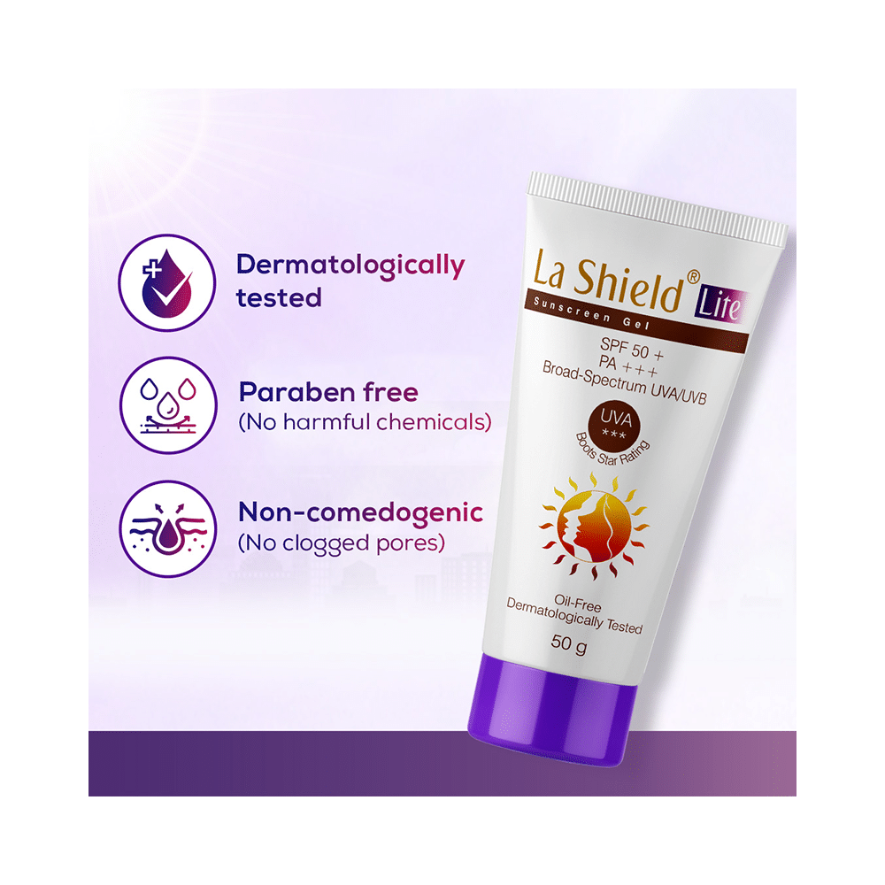La Shield Lite Sunscreen Gel SPF 50+ PA+++ | For UVA/UVB Protection | Oil-Free - Image 6