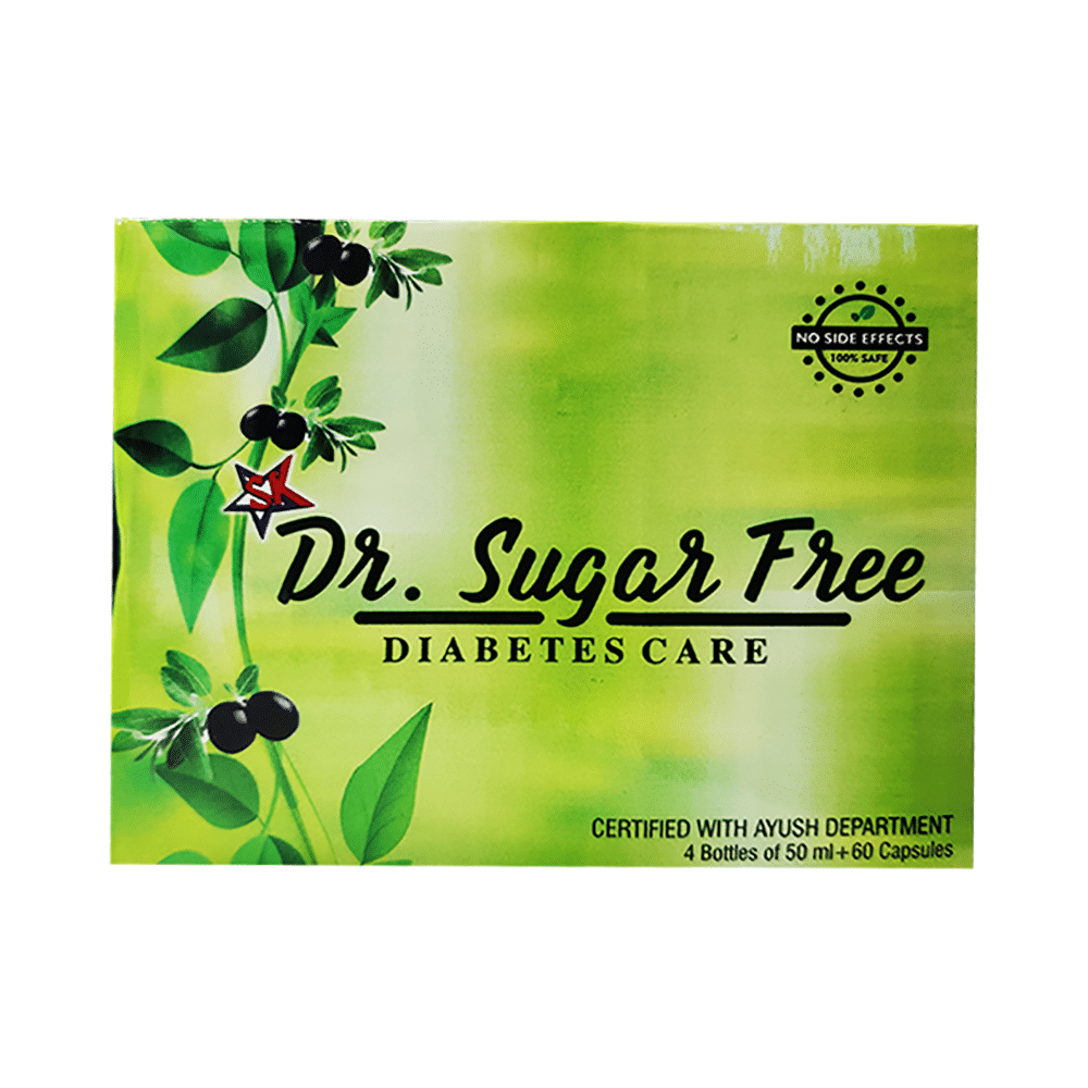 Sat Kartar Dr. Sugar Free Diabetes Care Kit (4 Bottle of 50ml Juice + 60 Capsule)