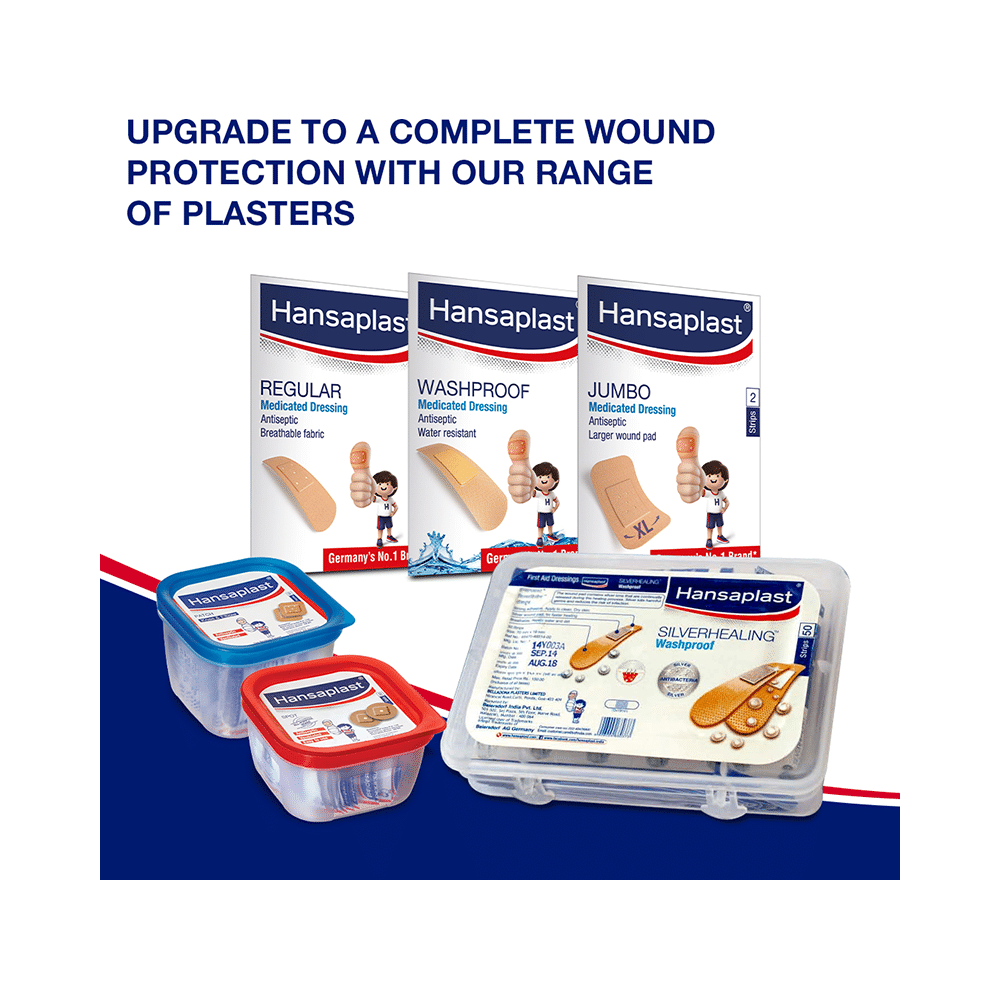 Hansaplast Silverhealing Washproof Band Aid, First Aid - Image 7