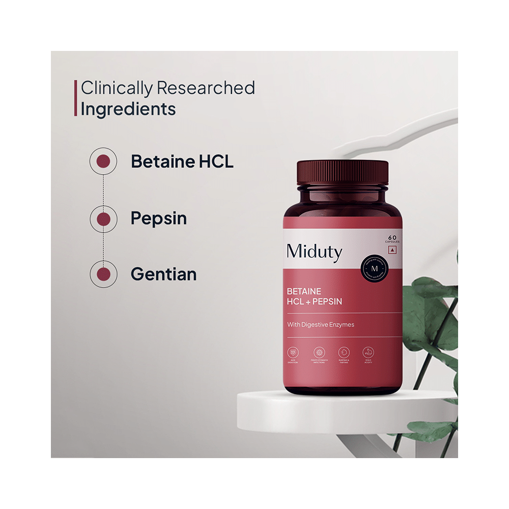 Miduty Betain HCL + Pepsin Capsule - Image 6