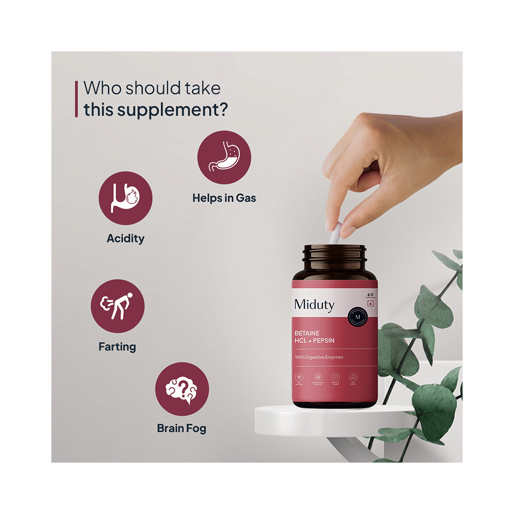 Miduty Betain HCL + Pepsin Capsule - Image 9