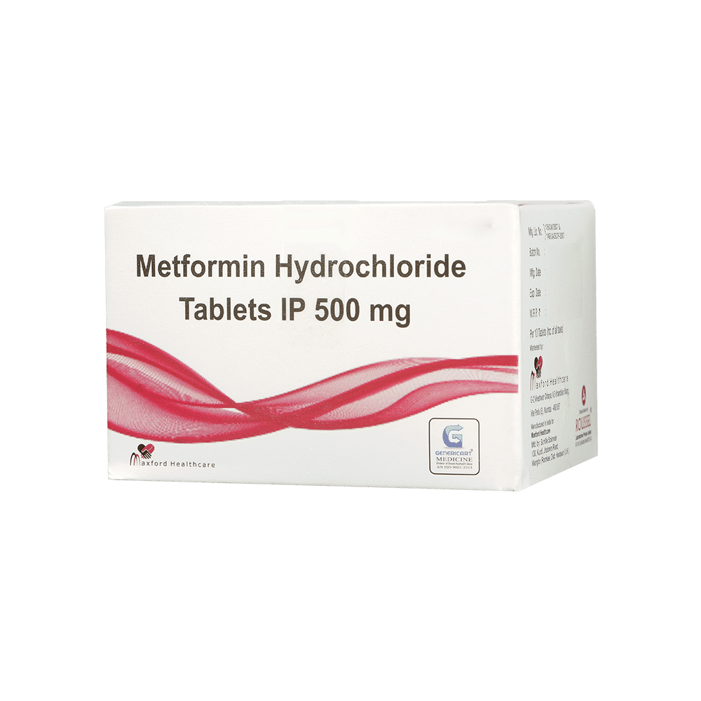 Genericart Metformin Hydrochloride 500mg Tablet