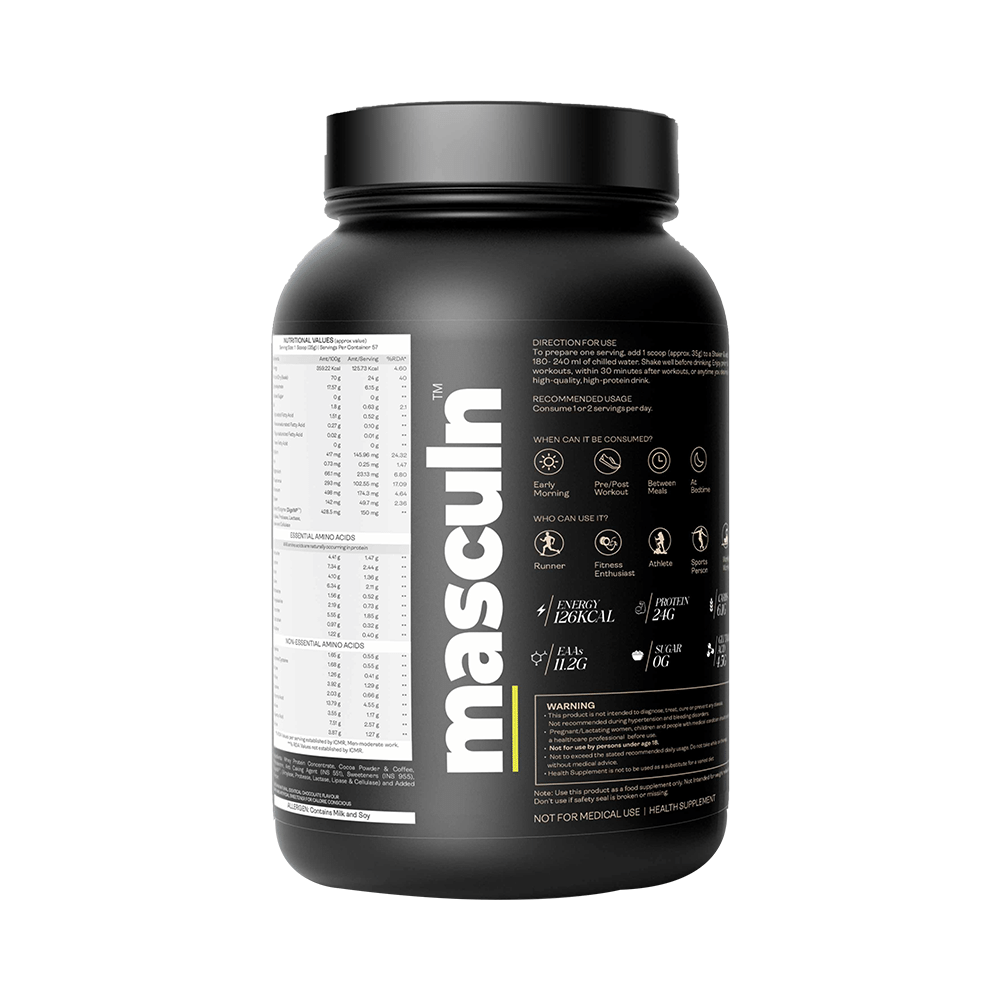 Masculn Whey Protein Concentrate Powder Divine Chocolate - Image 2