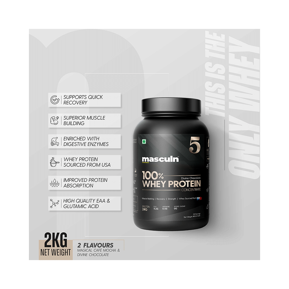 Masculn Whey Protein Concentrate Powder Divine Chocolate - Image 4