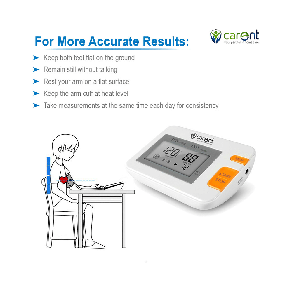 Carent B 71 Arm Blood Pressure Monitor Intelligent Type White - Image 6