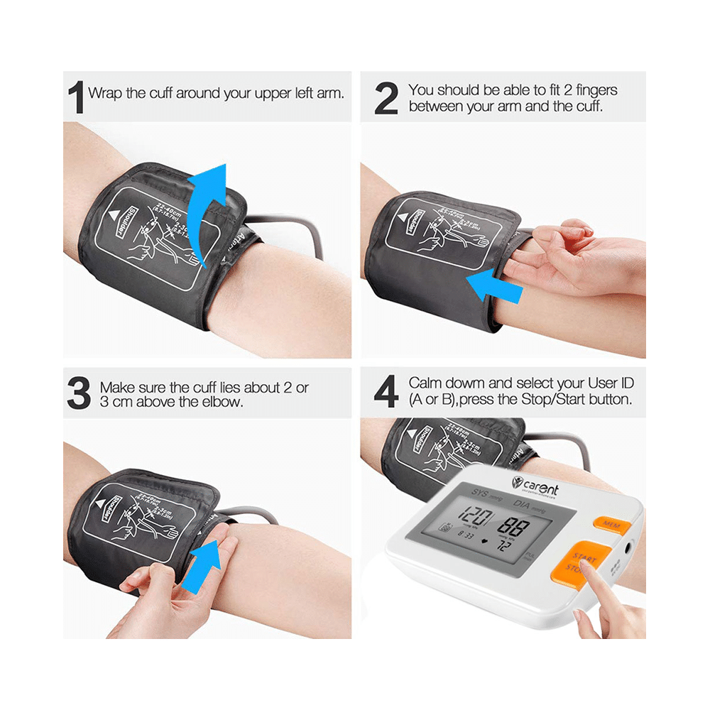 Carent B 71 Arm Blood Pressure Monitor Intelligent Type White - Image 7