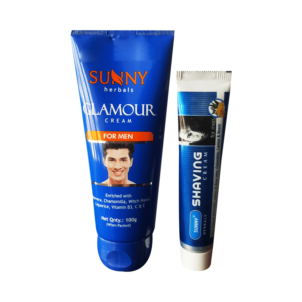 Sunny Herbals Glamour Cream for Reducing Dark Spots | For Men Cream with Sunny herbals Shaving Cream 25gm Free